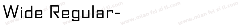 Wide Regular字体转换